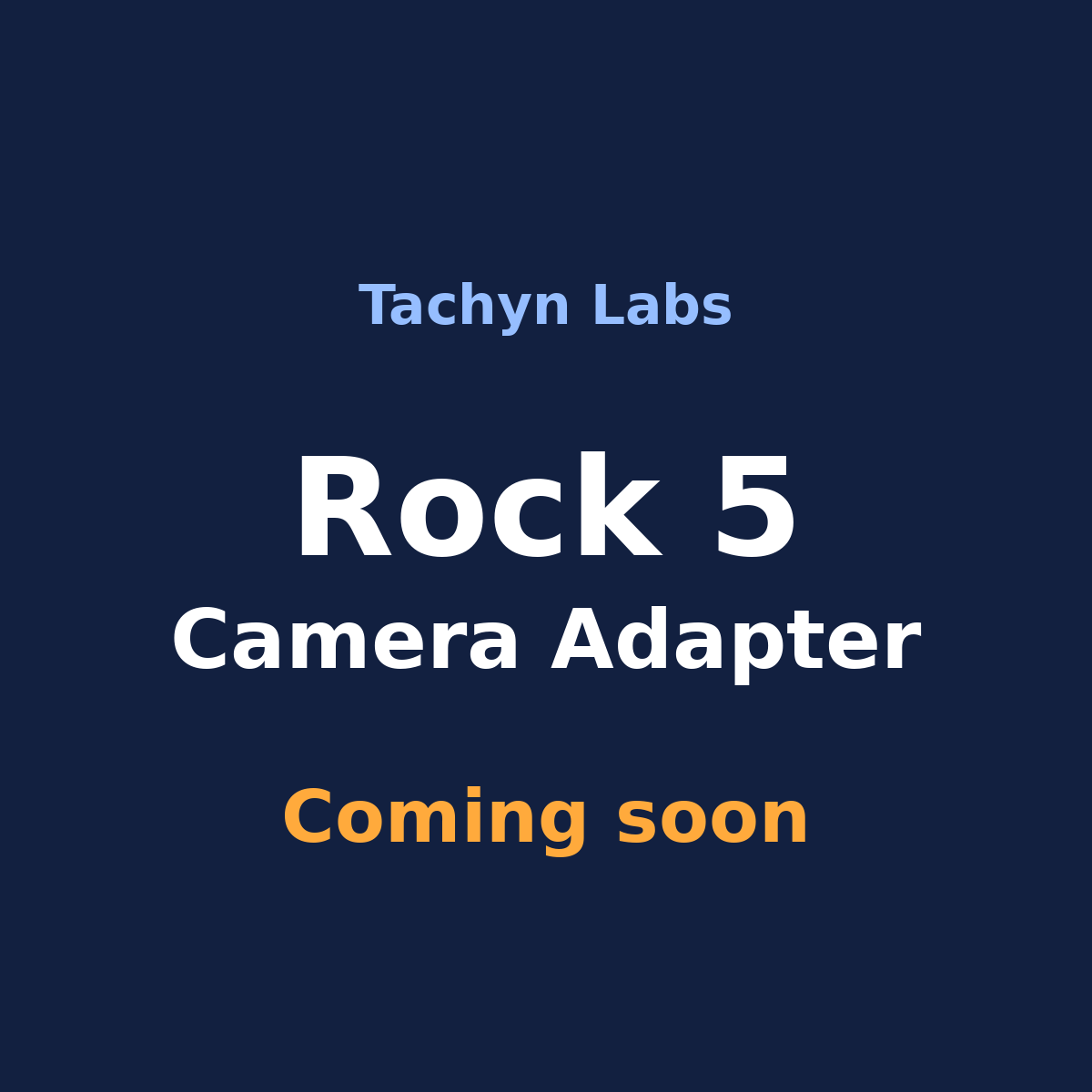 Rock 5 camera adapter coming soon