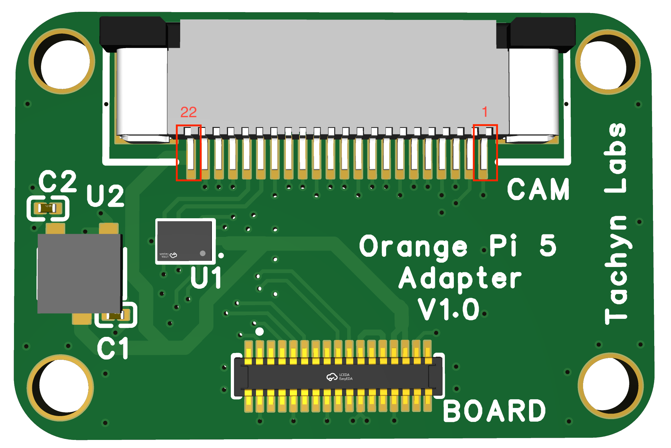 Orange Pi 5 Camera Adapter 3D model
