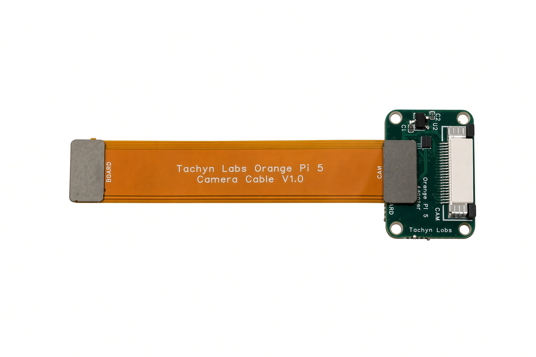 Adapter board connected to the Orange Pi 5 FPC cable